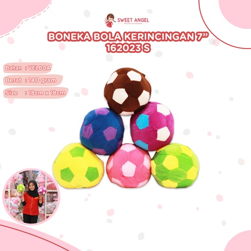 [162023S] BONEKA BOLA KERINCINGAN 7" KERINCING