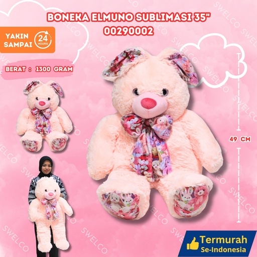 [00290002] BONEKA ELMUNO SUBLIMASI 35"