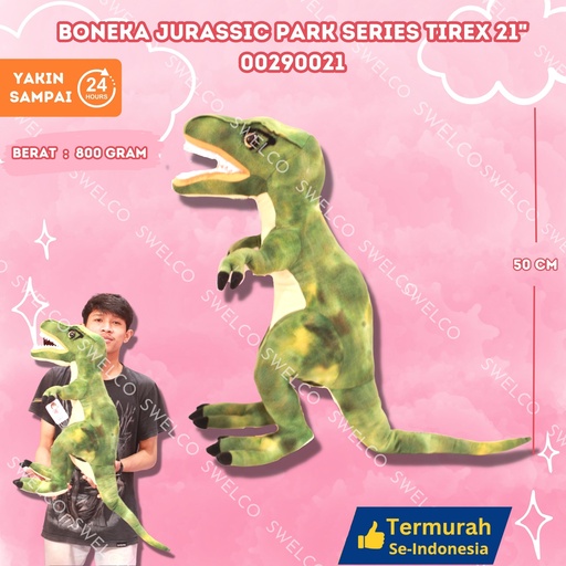 [00290021] BONEKA JURASSIC PARK SERIES TIREX 21" ANIMAL DINO BESAR MANGAP 21