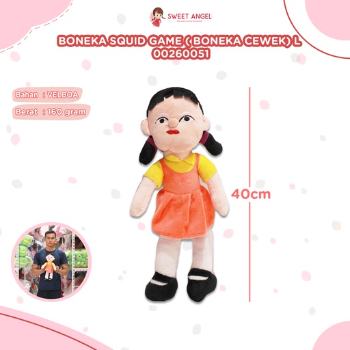 [00260051] BONEKA SQUID GAME ( CEWEK) L 17"