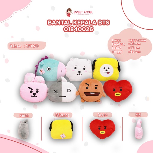 [01840026] BANTAL KEPALA BTS
