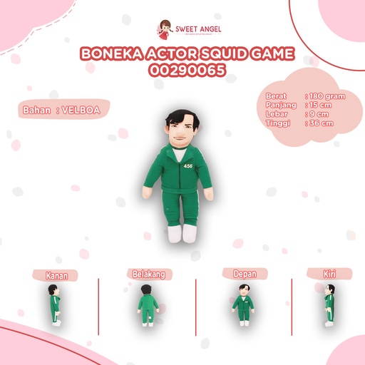 [00290065] BONEKA ACTOR SQUID GAME 14"