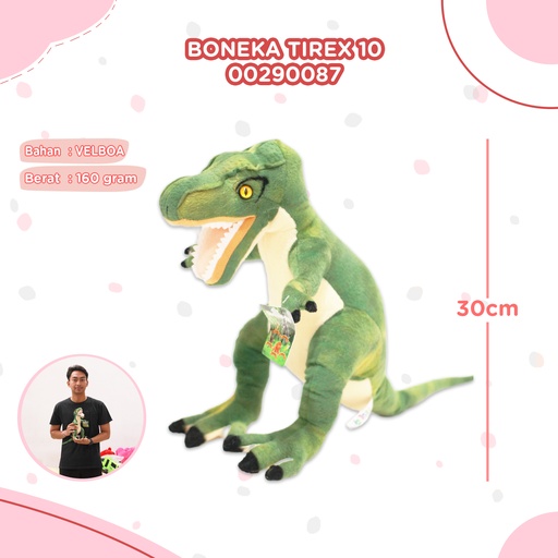 [00290087] BONEKA TIREX 10" DINOSAUR ANIMAL DINO MANGAP