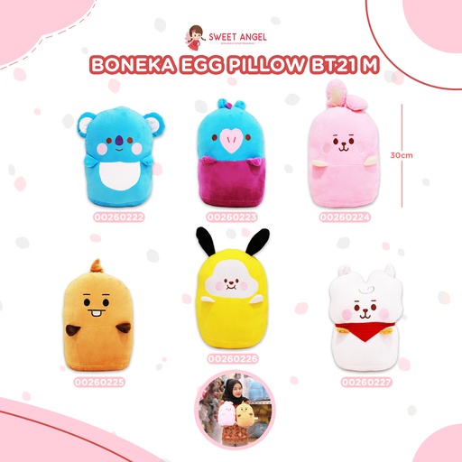 BONEKA EGG PILLOW BT21 M