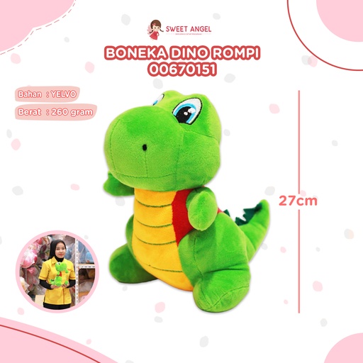 [00670151] BONEKA DINO ROMPI ANIMAL KECIL