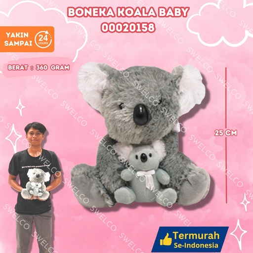 [00020158] BONEKA KOALA BABY ANIMAL BERBULU ANAK