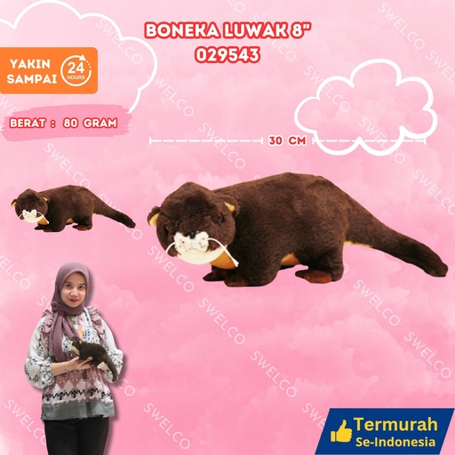[029543P5] BONEKA LUWAK 8"