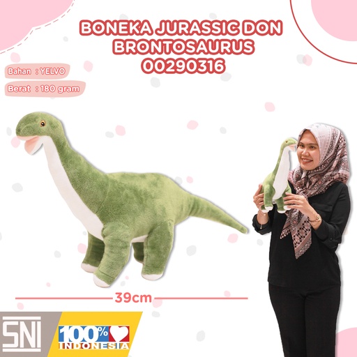 [00290316] BONEKA JURASSIC DON BRONTOSAURUS 13" TIREX ANIMAL DINO TIREK