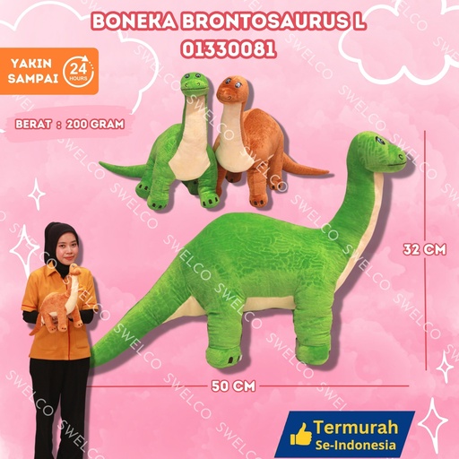 [01330081] BONEKA BRONTOSAURUS L DINO TIREX SEDANG