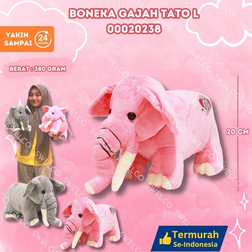 [00020238] BONEKA GAJAH TATO L ANIMAL