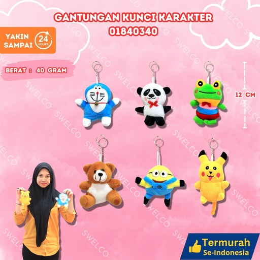 [01840340] GANTUNGAN KUNCI KARAKTER GANTUNG BONEKA KECIL GANCI