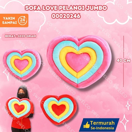 [00020246] SOFA LOVE PELANGI JUMBO BANTAL