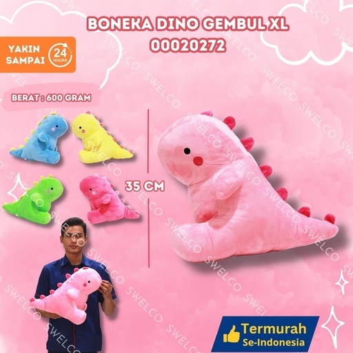 [00020272] BONEKA DINO GEMBUL XL BESAR