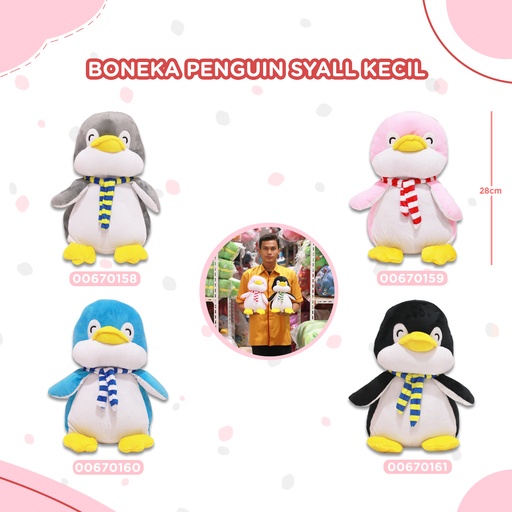 [00670238] BONEKA PENGUIN SYALL KECIL