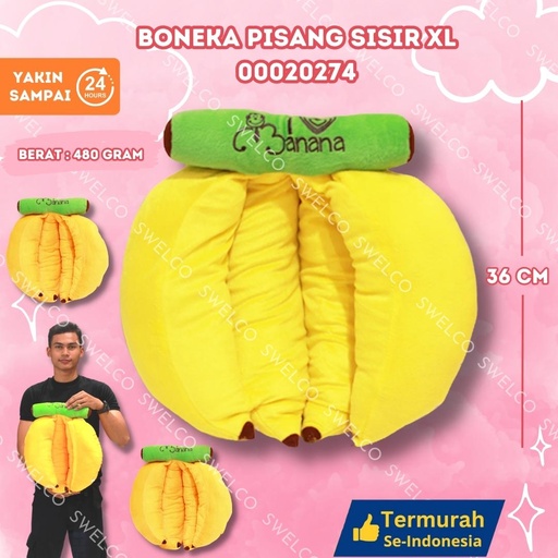 [00020274] BONEKA PISANG SISIR XL BUAH BESAR