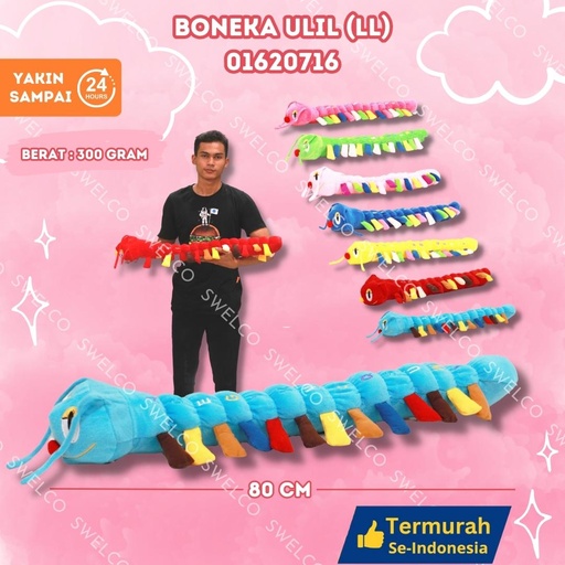 [01620716] BONEKA ULIL (LL) PANJANG GULING CACING LL