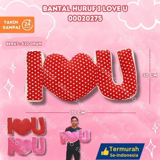 [00020275] BANTAL HURUF I LOVE U