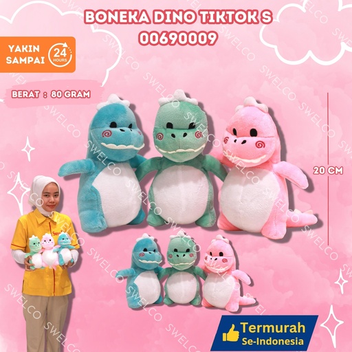 [00690009] BONEKA DINO TIKTOK S TIREX KECIL S" 8H"