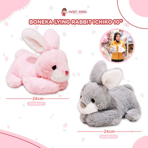 [00290384] BONEKA LYING RABBIT ICHIKO 10"