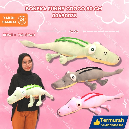 [00690038] BONEKA FUNNY CROCO 80CM