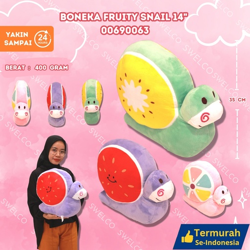 [00690063] BONEKA FRUITY SNAIL 14"