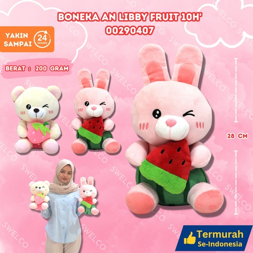 [00290407] BONEKA AN LIBBY FRUIT 10H' MOBIL KECIL KARAKTER 10" BUAH SEMANGKA