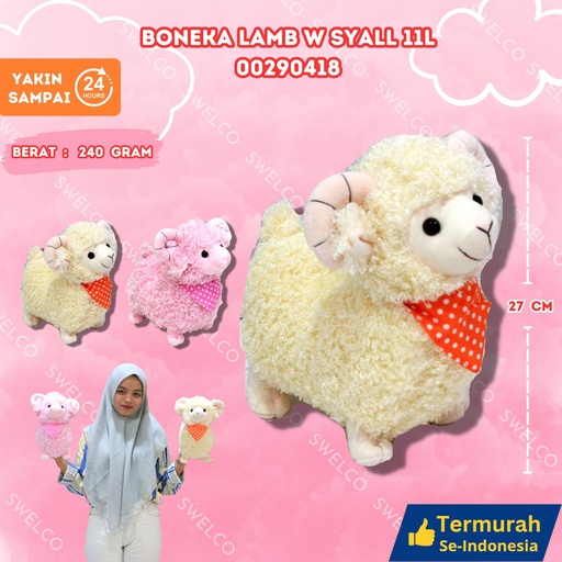 [00290418] BONEKA LAMB W SYALL 11L (P.38100)