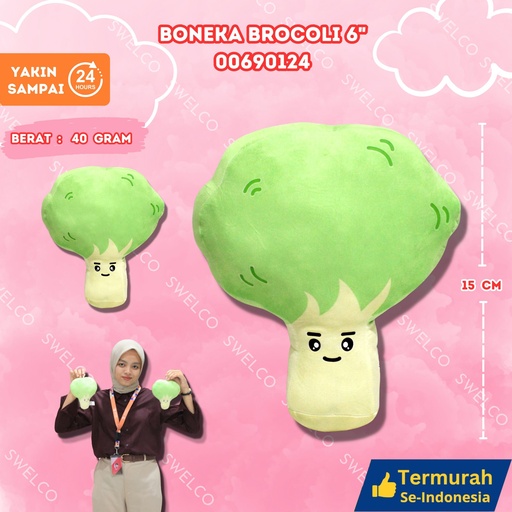 [00690124] BONEKA BROCOLI 6"