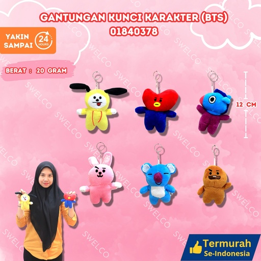 [01840378] GANTUNGAN KUNCI KARAKTER (BTS) KECIL GANCI BTS