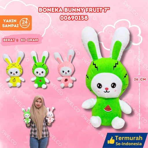 [00690158] BONEKA BUNNY FRUIT 7" KECIL KELINCI