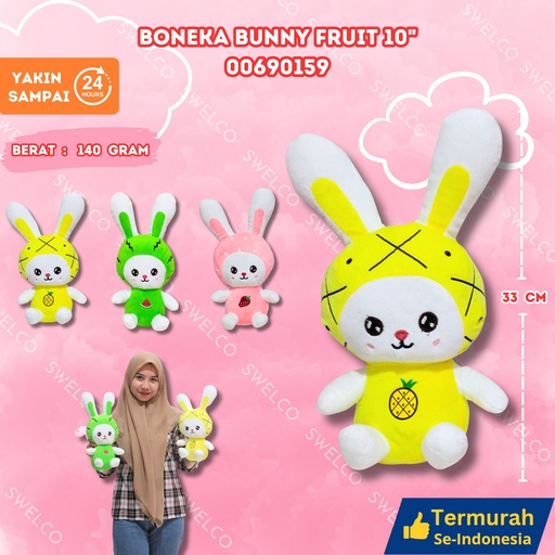 [00690159] BONEKA BUNNY FRUIT 10" KECIL KELINCI