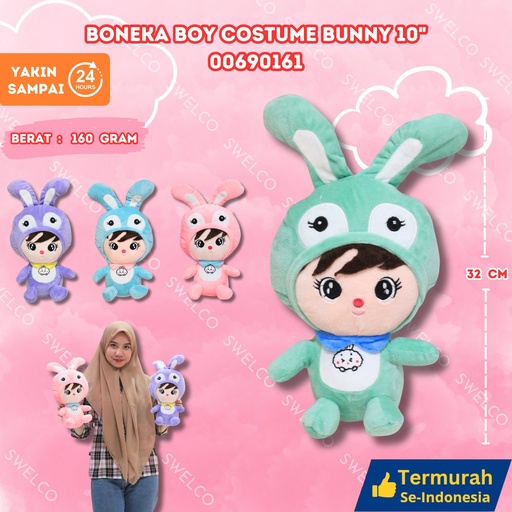 [00690161] BONEKA BOY COSTUME BUNNY 10" KECIL KELINCI