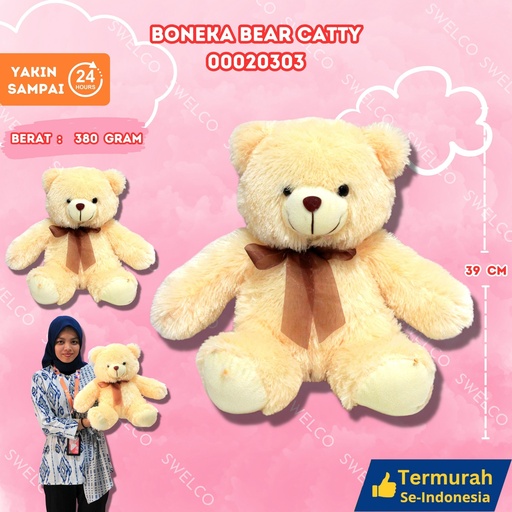 [00020303] BONEKA BEAR CATTY PITA SEDANG