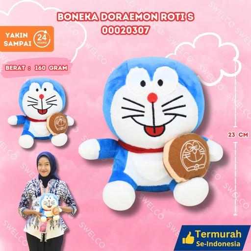 [00020307] BONEKA DORAEMON ROTI S KARAKTER S" DORAEMUN