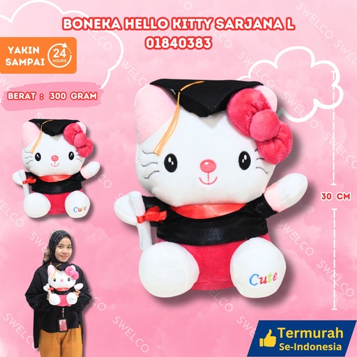 [01840383] BONEKA HELLO KITTY SARJANA L WISUDA GRADUATION