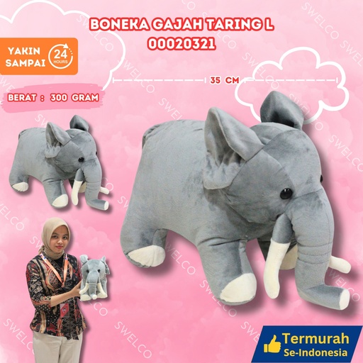 [00020321] BONEKA GAJAH TARING L SEDANG L"