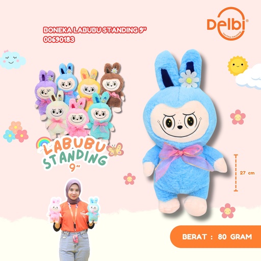 [00690183] BONEKA LABUBU STANDING 9" KARAKTER KECIL BERDIRI