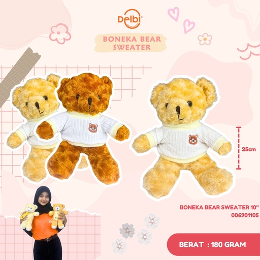 [006901105] BONEKA BEAR SWEATER 10"