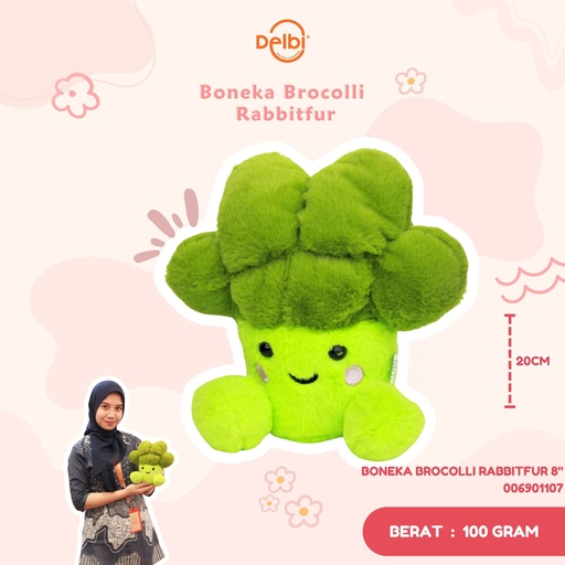 [006901107] BONEKA BROCOLLI RABBITFUR 8"
