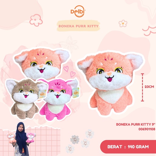 [006901108] BONEKA PURR KITTY 9"