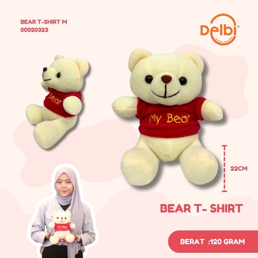 [00020323] BONEKA BEAR T-SHIRT M BERUANG BAJU KECIL