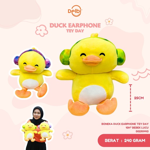 [00290443] BONEKA DUCK EARPHONE TEY DAY 10H" BEBEK LUCU