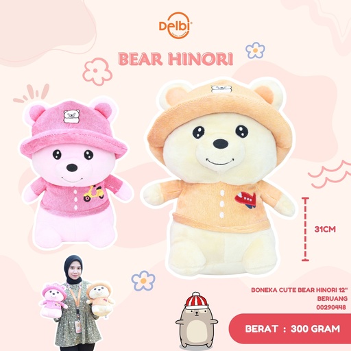 [00290448] BONEKA CUTE BEAR HINORI 12" BERUANG 