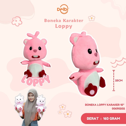 [00690202] BONEKA LOPPY KARAKER 10" 