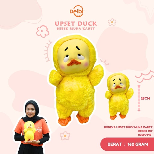 [00290449] BONEKA UPSET DUCK MUKA KARET BEBEK 11H'