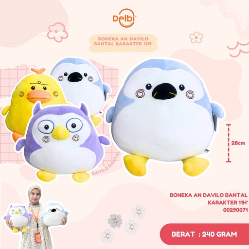 [00290071] BONEKA AN DAVILO BANTAL KARAKTER 11H'