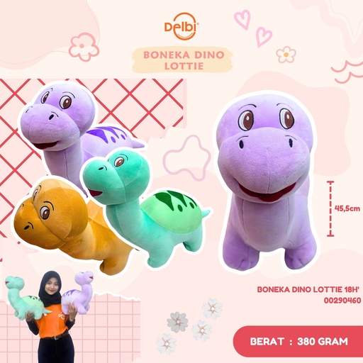 [00290460] BONEKA DINO LOTTIE 18H' 