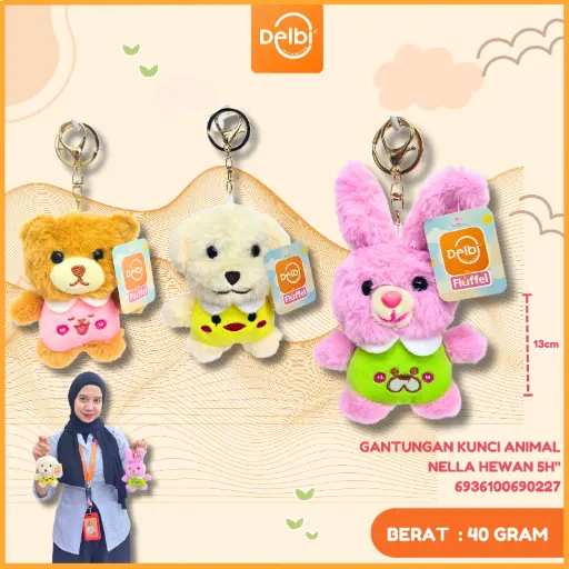 [6936100690227] GANTUNGAN KUNCI ANIMAL NELLA HEWAN 5H"