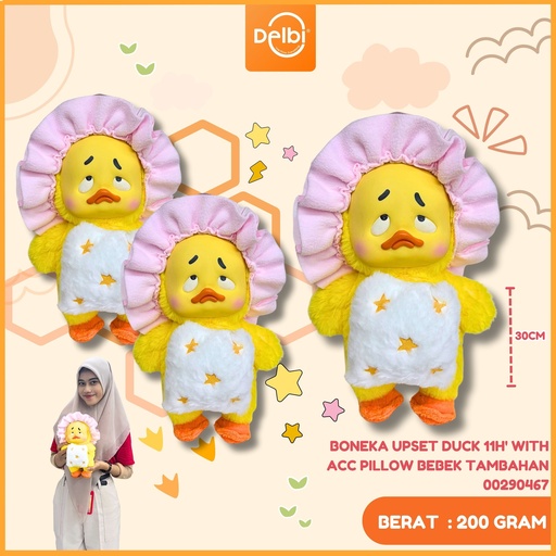 [00290467] BONEKA UPSET DUCK 11H' WITH ACC PILLOW BEBEK TAMBAHAN 