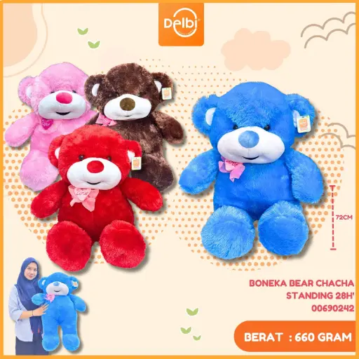 [00690242] BONEKA BEAR CHACHA STANDING 28H'